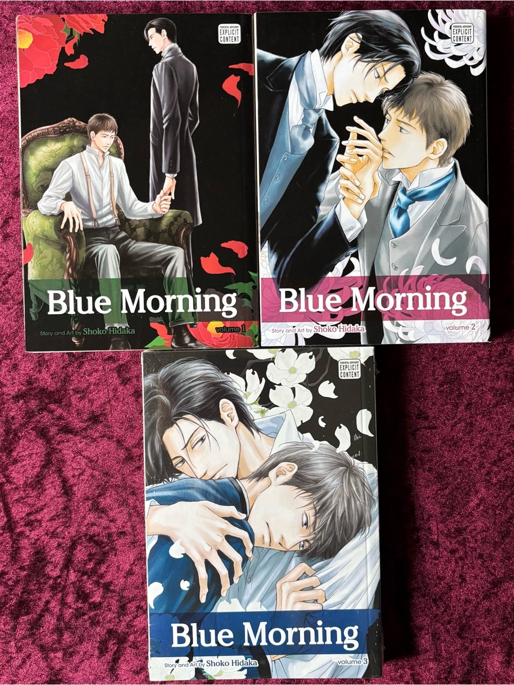 Blue Morning vol 1-3 BL manga